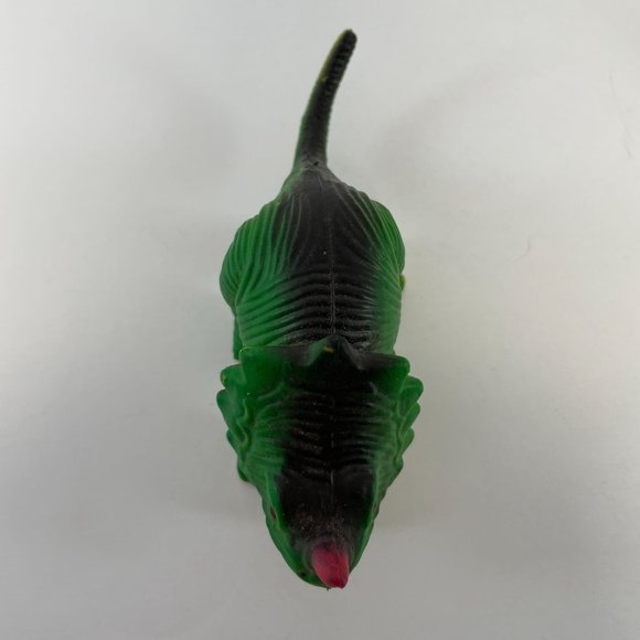 Vintage Lot of 4 Rubber Plastic Dinosaurs Ceratosauras Stegosaurus Brontosaurus - Picture 10 of 11